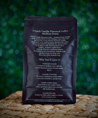 American Rose Ground Coffee – French Vanilla, Medium Roast (12 oz Bag) - American Rose Coffee and Lifestyle
