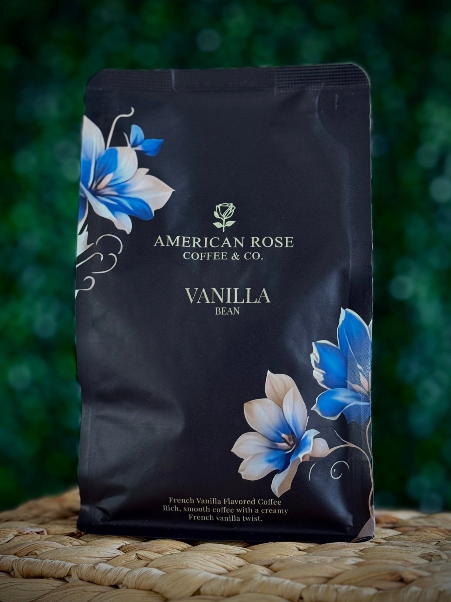 American Rose Ground Coffee – French Vanilla, Medium Roast (12 oz Bag) - American Rose Coffee and Lifestyle