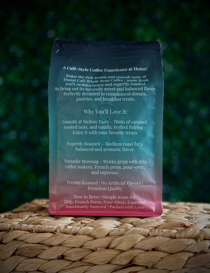 Donut Café, Medium Roast – Whole Bean (12 oz )